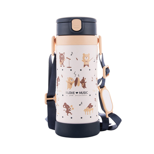 日本利其尔保温杯儿童不锈钢吸管水杯Richell长效保温幼儿园外出