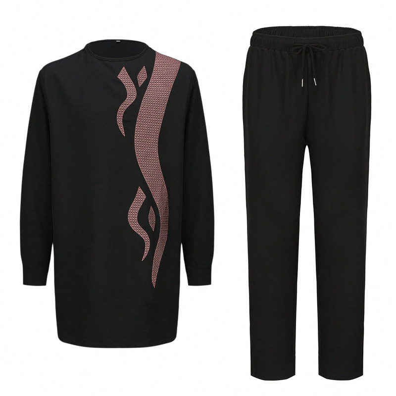 Kaftan Men Kaunda Suit非洲男士套装民族传统服饰刺绣上衣裤子