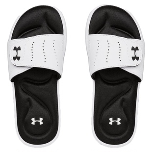 安德玛官方UA Ignite女子海绵鞋垫舒适魔术贴运动休闲拖鞋3022717