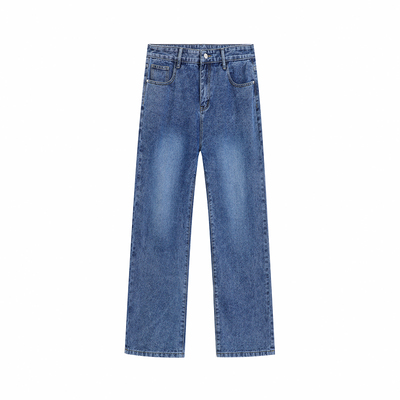 复古水洗做旧牛仔裤男