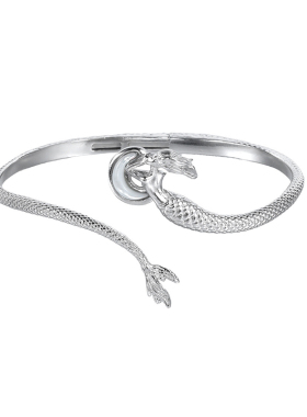 人鱼月亮白贝手镯冷淡风S925纯银