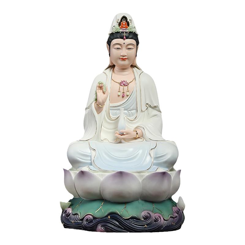 【感恩结缘优惠】《水莲全堂佛蓝衣彩》观音阿弥陀地藏菩萨供奉