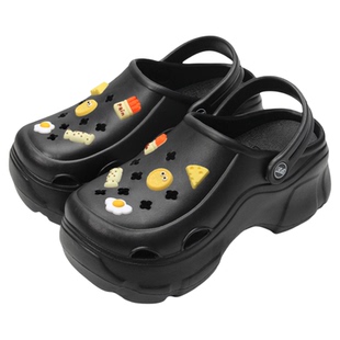 稻草人8厘米厚底增高洞洞鞋女外穿有足弓支撑夏季防滑凉拖小个子