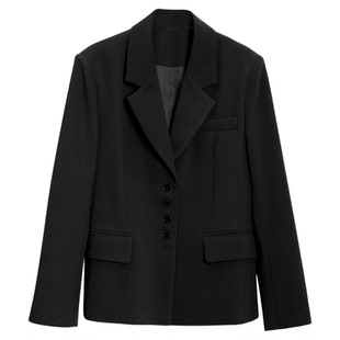 达佳诗黑色西装套装女2026新款面试职业正装正式场合商务西服外套
