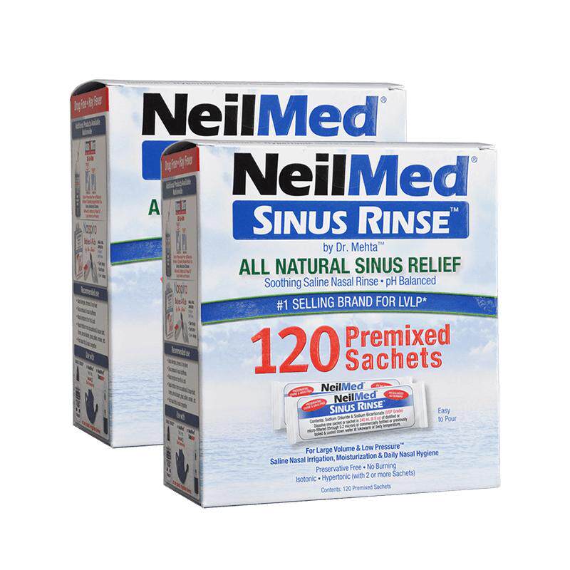 NeilMed洗鼻盐成人专用生理性盐水过敏鼻腔冲洗等渗洗鼻海盐240包