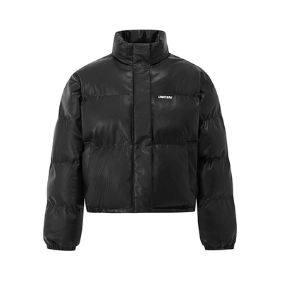 MRCYC韩版宽松PU皮短款棉衣