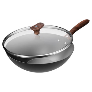 alluflon火山精铁锅无氟涂层不生锈免开锅炒菜锅家用不粘锅炒锅