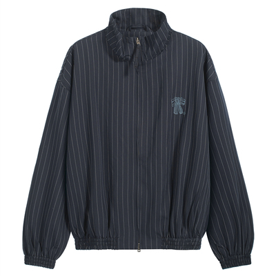 AC风格蝴蝶结刺绣条纹夹克外套潮