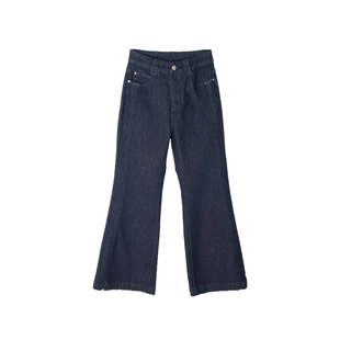 长腿生成器！~四面弹高腰微喇牛仔裤女2026新款深色高腰弹力长裤