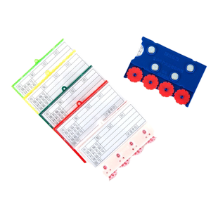 100个装有轮磁性展示牌强磁仓库标签牌材料卡片库房仓储货位卡计数分类物料卡套卡槽吊牌挂牌磁吸标识配内纸