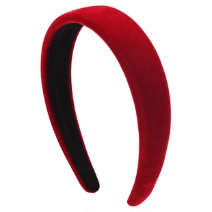 皇家莎莎新年中国大红色布宽式发箍不卡头舒服气质发卡送女友礼物