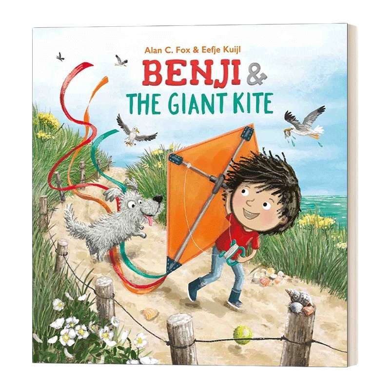 班吉的大风筝 英文原版 Benji and the Giant Kite 4岁到9岁 精装儿童绘本 Alan C. Fox 英文版 进口英语原版书籍