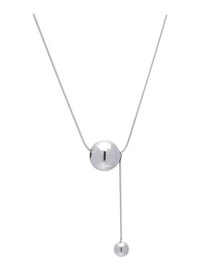 高级感钛钢不掉色圆珠吊坠项链