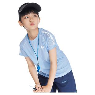 onmygame 儿童t恤夏季高弹力透气男女童短袖运动服上超轻凉感