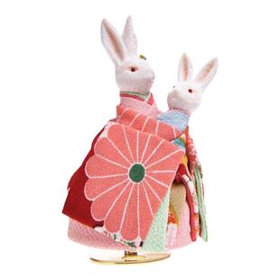 日本音乐盒亲子兔子八音盒日式母子兔满月纪念日母亲节儿童节礼物