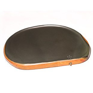 安徽正宗歙砚石金晕彩带天然原石手工雕刻素池茶盘简约中式随形茶盘茶台茶海单层石头茶具家用干湿泡台大尺寸