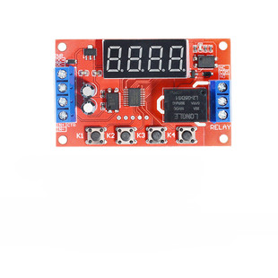 延时时间继电器模块5V12V24V定时可编程光耦隔离脉冲循环断电触发