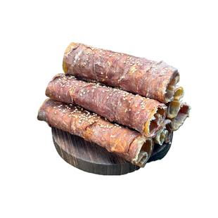 狗狗零食鸭肉绕牛喉管整根牛喉管天然宠物肉干狗磨牙棒富含软骨素