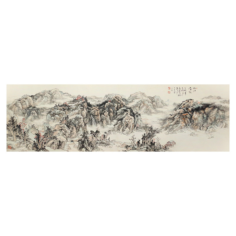 孤品收藏名家手绘禅意山水国画