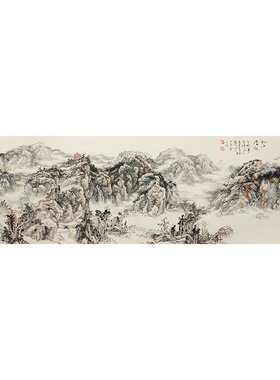孤品收藏名家手绘禅意山水国画