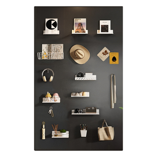 磁吸珐琅白板黑板磁铁展示板墙面磁吸收纳厨房用墙贴上墙黑色哑光性家用可擦小磁力照片墙冰箱贴镀锌背板定制