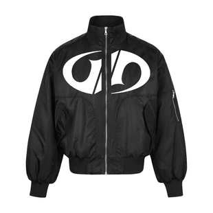 MGG 廓形印花Ma1飞行员夹克男女秋冬防水保暖Bomber棉服外套男