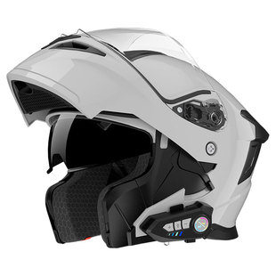 摩托车头盔全盔男士揭面盔带蓝牙耳机内置一体巡航机车冬季防雾3c