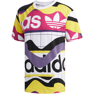 阿迪达斯三叶草片男子运动T恤