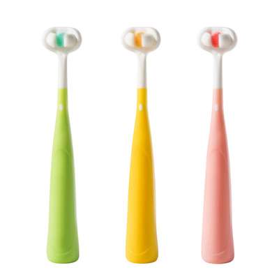 如山儿童牙刷0-3到6-12岁软毛刷换牙期u型护齿婴幼儿乳牙刷三面