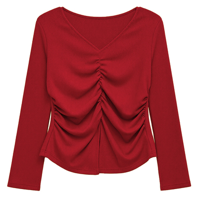 DM100大码修身收腰显瘦针织T恤