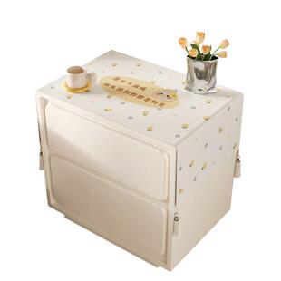 卡通卧室床头柜防尘罩盖布2025新款家用洗衣机冰箱装饰遮盖巾布艺