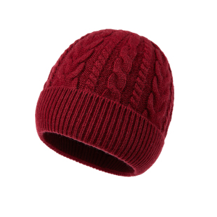 恒源祥中老年人帽子女冬季加厚纯羊毛毛线帽冬天妈妈奶奶保暖护耳