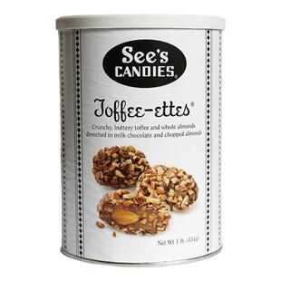 直邮美国进口喜诗Sees candies时思脱脂杏仁糖巧克力太妃糖礼物