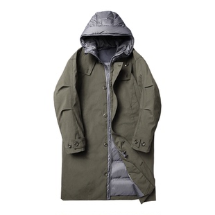 高充绒羽绒服男士中长款大衣加厚保暖防风90%白鸭绒冬季男装外套