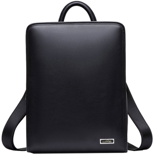 真皮双肩包小型男女士轻薄商务背包高端15.6寸电脑包牛皮大学书包