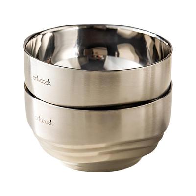 onlycook304不锈钢双层波浪饭碗