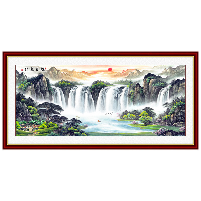 客厅沙发中式背景墙装饰画防水
