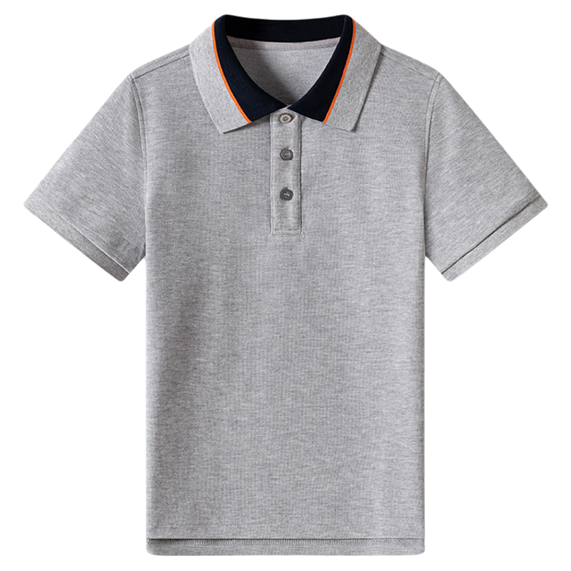 青岛志远学校中小学校服春秋款儿童运动服浅灰橘色棒球服校服套装