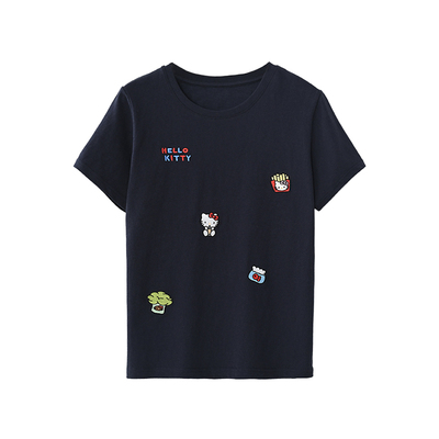 海维恩HelloKitty刺绣短袖T恤女