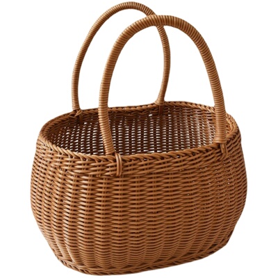 手提篮野餐收纳篮编织手提菜篮子