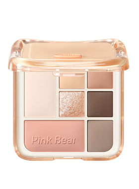 pinkbear皮可熊七色九色眼影盘哑光大地色腮红修容一体pink bear
