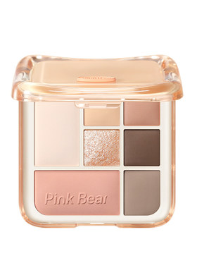 pinkbear皮可熊七色九色眼影盘哑光大地色腮红修容一体pink bear