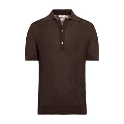 Suitsupply棕色短袖Polo衫