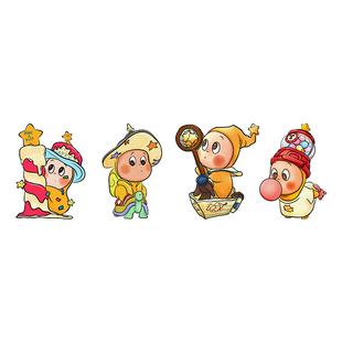 星星人周边汽车贴纸车身划痕遮挡电动车卡通装饰车窗玻璃行李箱贴