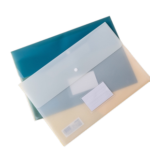 a4文件袋加厚透明塑料防水按扣试卷收纳袋学生用大容量档案袋文件收纳袋商务办公用品资料袋可定制印LOGO