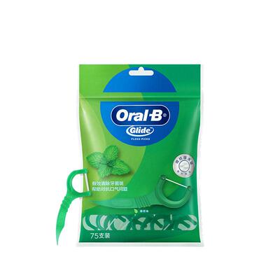 欧乐B薄荷味C型牙线棒温和清洁