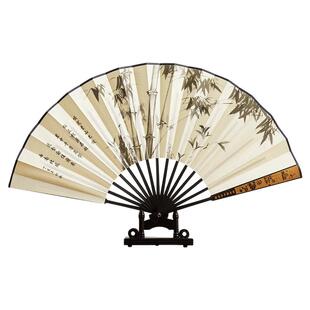 六品堂10寸古风扇子折扇男生款新款扇折扇古风绢布竹扇汉服扇折扇