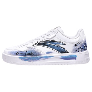 安踏板鞋情侣定制DIY2026新款涂鸦街头文化青少年休闲低帮休闲鞋