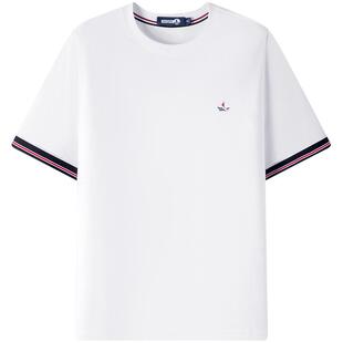 [凉感]Navigare小帆船白色圆领短袖T恤男夏季新款休闲半袖体恤衫