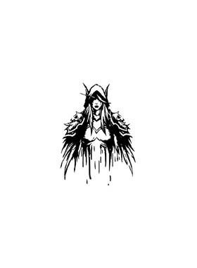 TLP镂空车贴 魔兽世界WOW希女王希尔瓦娜斯风行者部落首领游戏贴